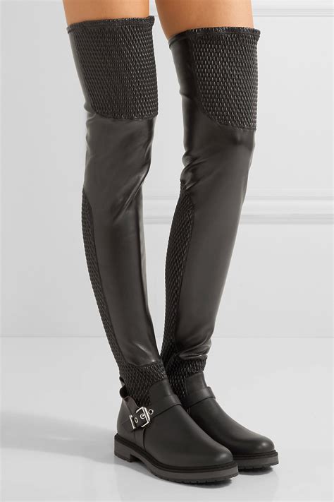 fendi wave stretch leather over-the-knee boots|Boots & Booties .